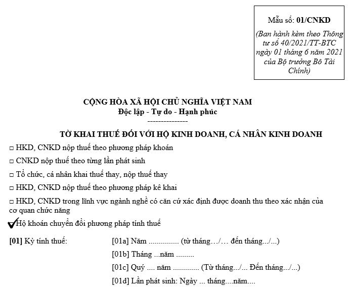 To khai thue doi voi ho kinh doanh, ca nhan kinh doanh. Anh: Cuc Thue