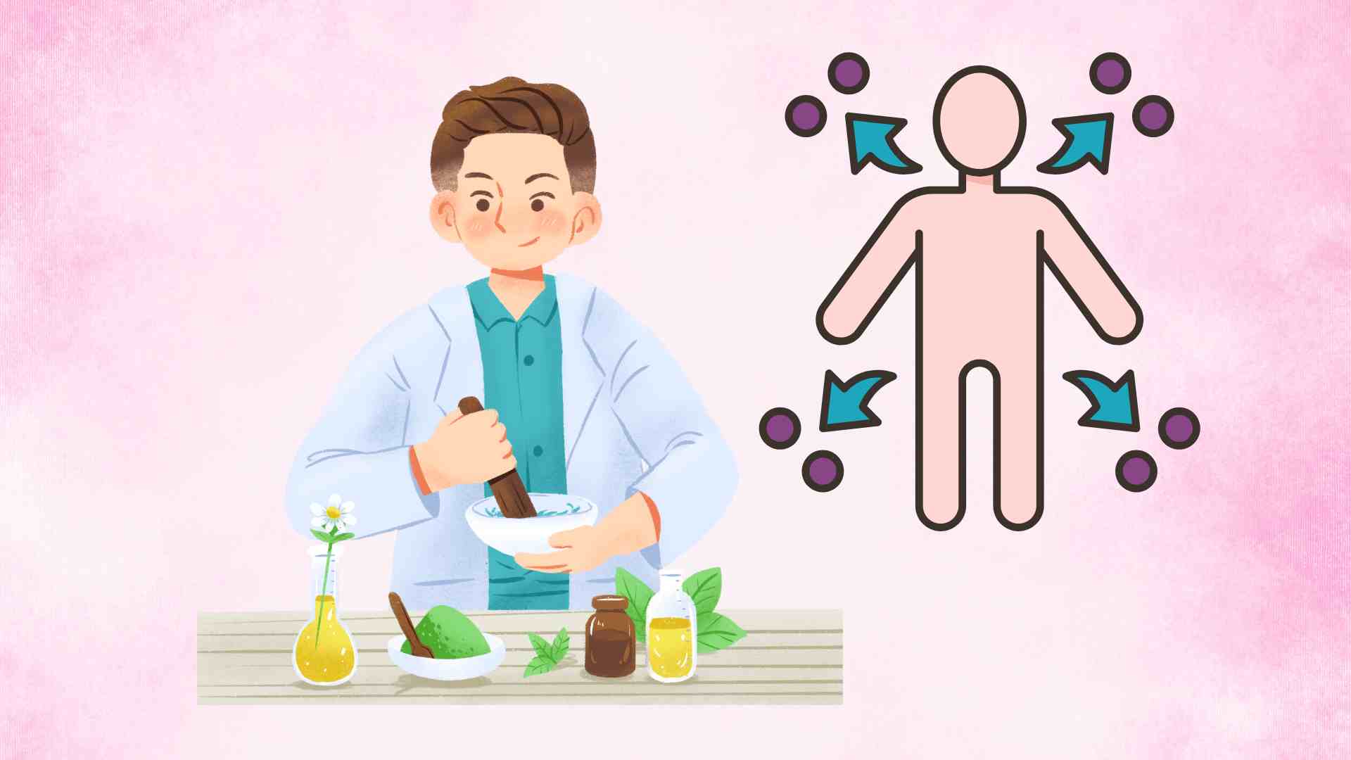 Herbal recipes help the body detoxify naturally. Graphic photo: Hoang Loc