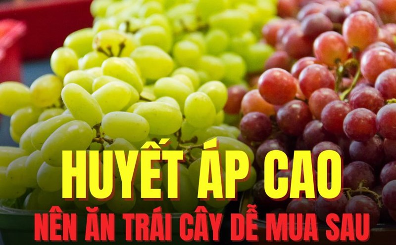 Adding grapes to a reasonable diet helps lower high blood pressure. Graphics: Tra My