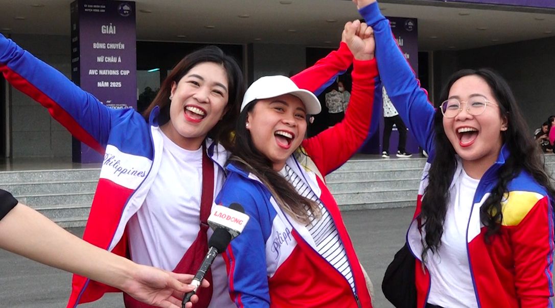 Co dong vien Philippines tin doi nha vo dich. Anh: Minh Duong