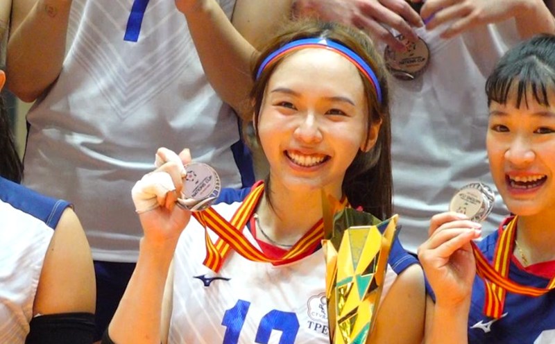 Player Liao Yi Jen of the Taiwan, China volleyball team. Photo: Minh Duong