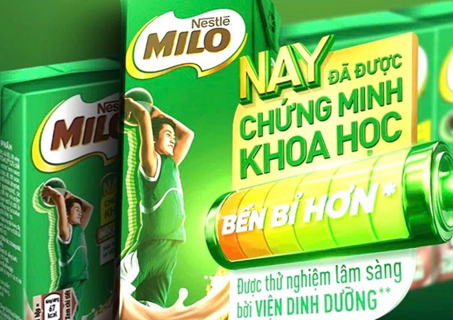 Mot so san pham cua Cong ty TNHH Nestle Viet Nam quang cao gay nham lan cho nguoi tieu dung. Anh: Cong an tinh Dong Nai