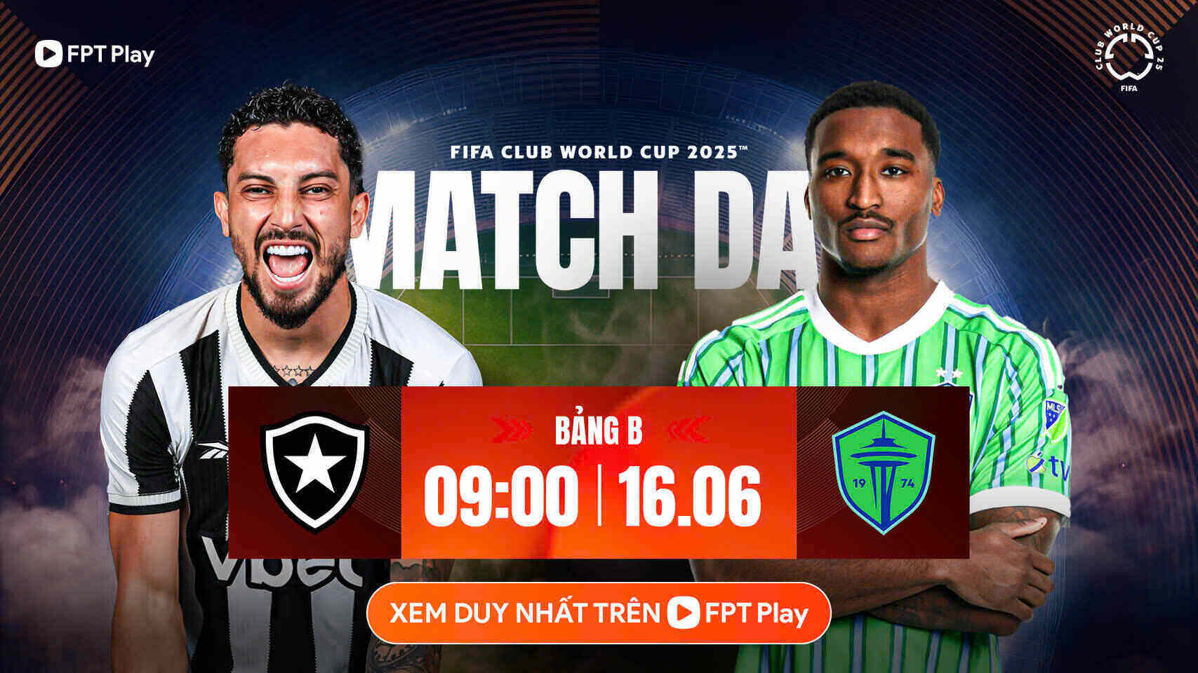 Botafogo se enfrento a Seattle Sounders en la Copa Mundial de Clubes de la FIFA.  Foto: FPT Play