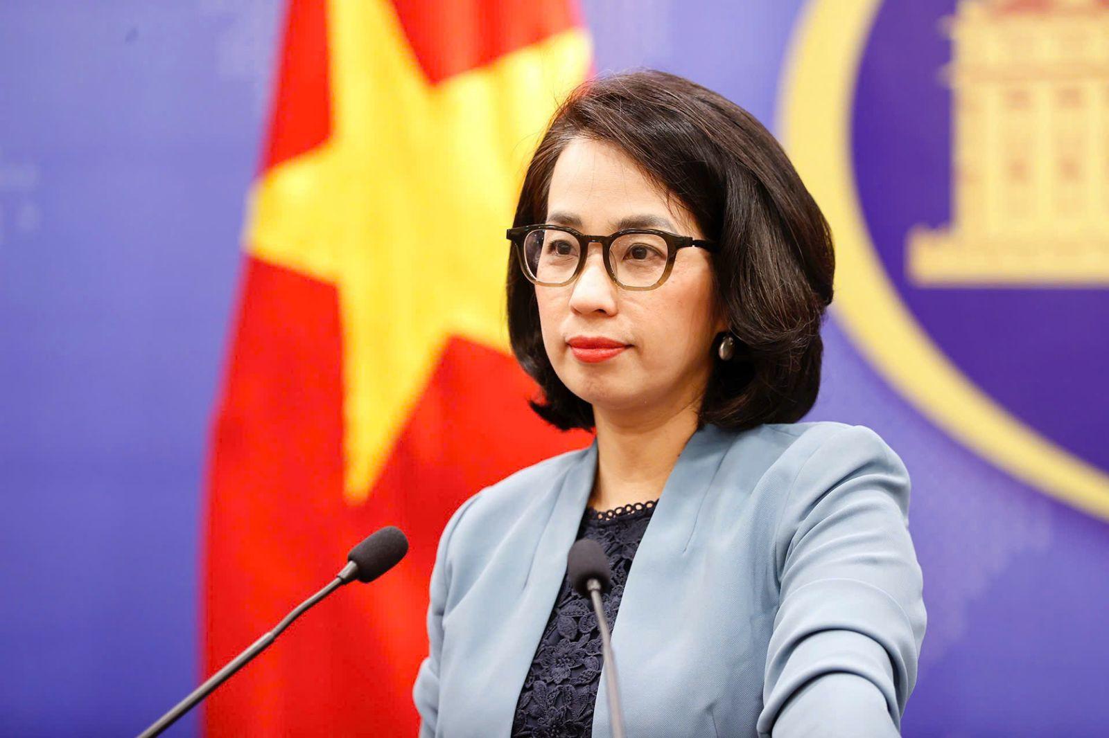 Nguoi phat ngon Bo Ngoai giao Viet Nam Pham Thu Hang. Anh: Bo Ngoai giao