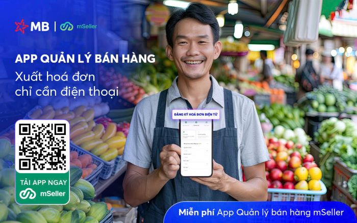 mSeller – App quan ly ban hang, xuat hoa don, chi can dien thoai: Anh MB