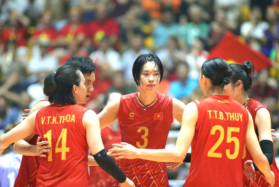 El equipo de voleibol femenino de Vietnam ocupo el puesto 25 en el mundo despues de ganar la AVC Nations Cup 2025. Foto: Quyet Thang