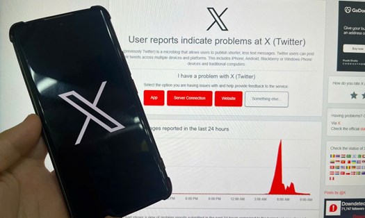 Sau nhiều nền tảng, mạng xã hội X tiếp tục gặp sự cố