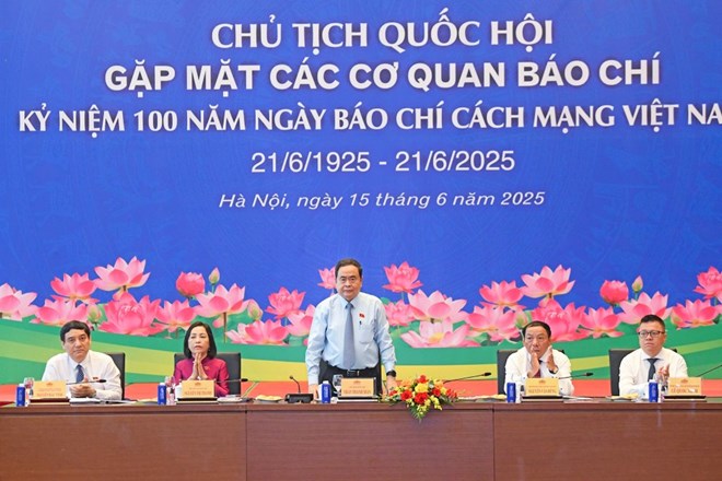 Chủ tịch Quốc hội Trần Thanh Mẫn gặp mặt các cơ quan báo chí