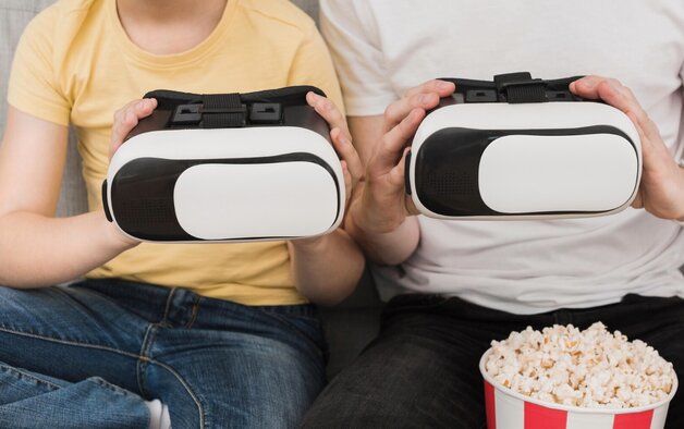 La realidad virtual convierte el estudio en un mundo virtual. Foto: thuy duong