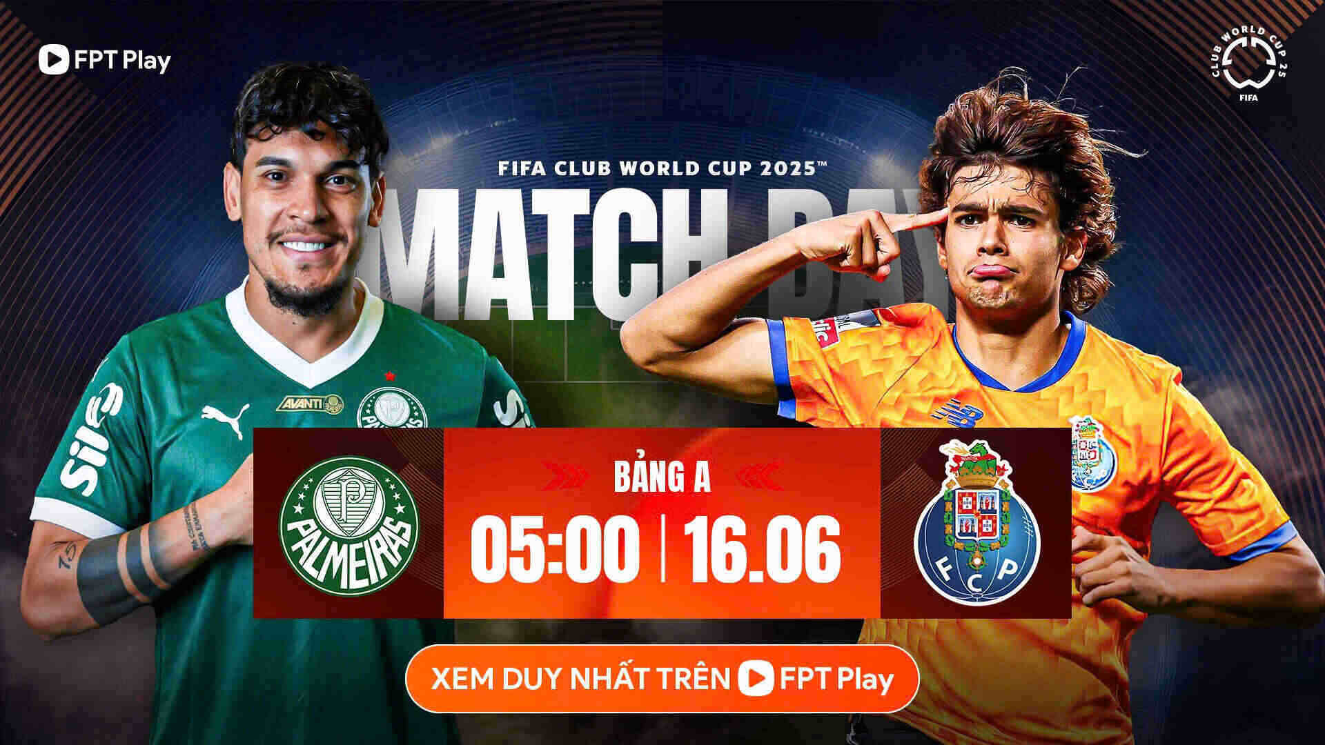 Palmeiras se enfrento a Porto en la Copa Mundial de Clubes FIFA.  Foto: FPT Play