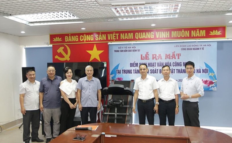 The workers' cultural activity point was inaugurated at CDC Hanoi. Photo: Hai Yen