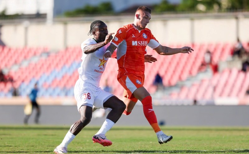 Da Nang temporarily escaped from the bottom of the V.League rankings. Photo: Xuan Thuy