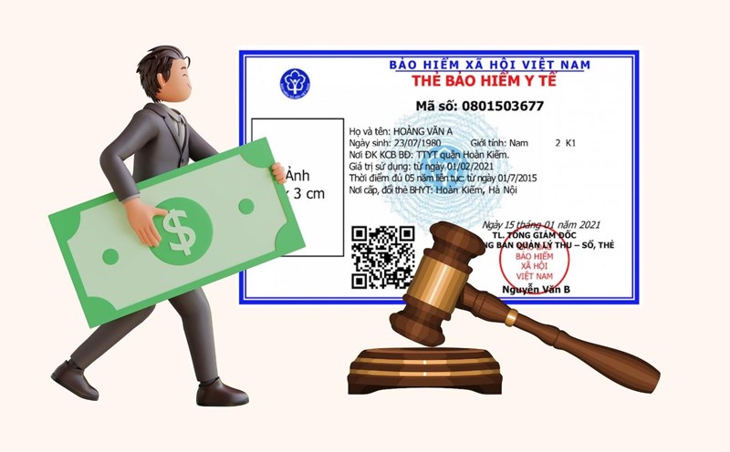 Using another person's health insurance card can be fined at least 40 million VND. Graphics: Linh Dan