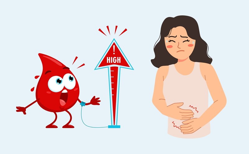 Be careful when blood sugar is high and you have a stomachache. Graphics: Linh Dan