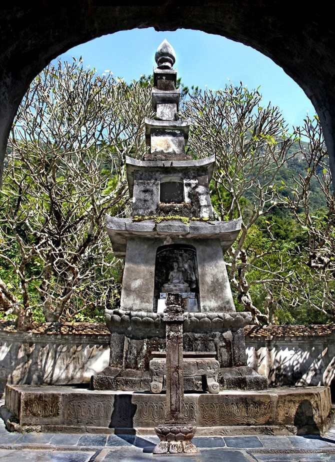 Hue Quang Ancestor's Tower - where the national treasure of King Tran Nhan Tong is located. Photo: Nguyen Hung