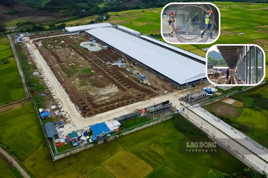The first hundred billion VND industrial cluster in the Binh Hoa Security Area (Thai Nguyen) is about to be completed. Photo: Nguyen Hoan.