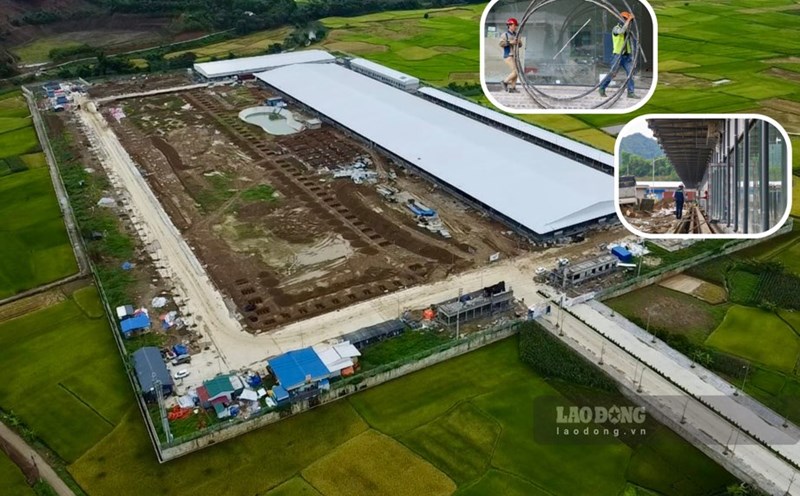 The first hundred billion VND industrial cluster in the Binh Hoa Security Area (Thai Nguyen) is about to be completed. Photo: Nguyen Hoan.