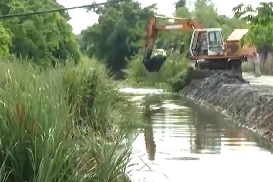Construccion del dragado del canal de drenaje principal de Vung Tau. Foto: P