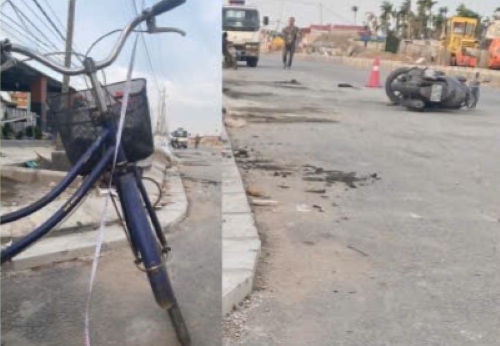 The accident occurred at Duong Kinh village. Photo: Hai Phong Traffic Safety Committee