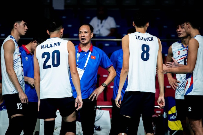El reclutamiento de voleibol masculino vietnamita esta listo para la Copa de Naciones AVC 2025. Foto: VFV