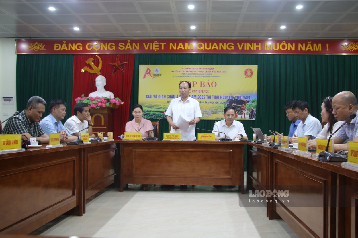 Buoi hop bao le cong bo Giai vo dich Chau A 2025. Anh: Nguyen Hoan.