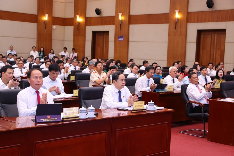 La 18ª sesion del Consejo Popular de la Ciudad de Hai Phong Clase 16, termino 2021-2026. Foto: VNA