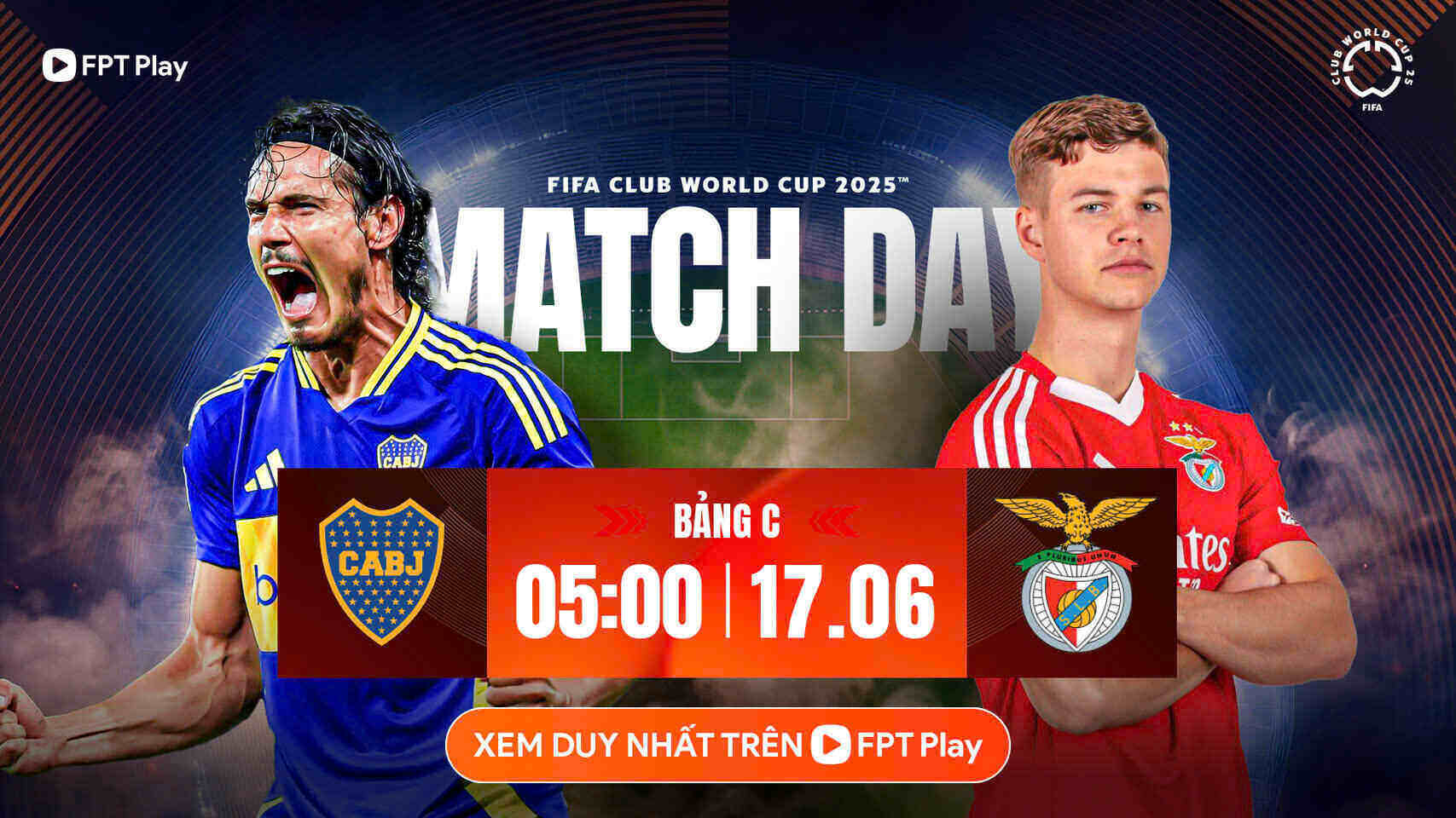 Boca Juniors se enfrento al Benfica en la Copa Mundial de Clubes de la FIFA.  Foto: FPT Play