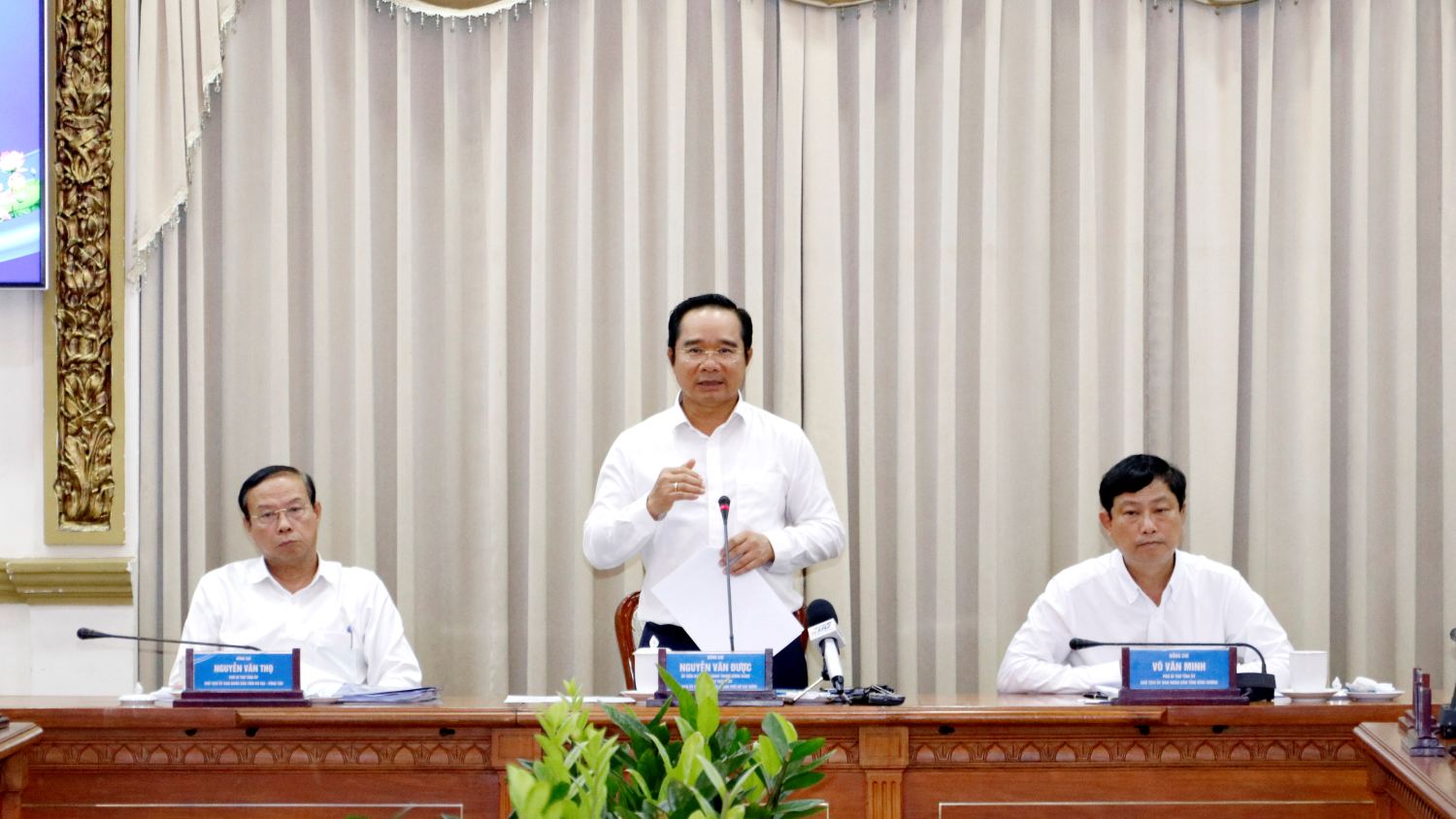 Chairman of the Ho Chi Minh City People's Committee Nguyen Van Duoc concluded the conference. Photo: Ngo Binh