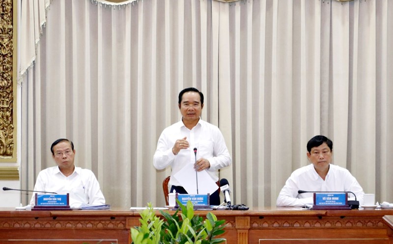 Chairman of the Ho Chi Minh City People's Committee Nguyen Van Duoc concluded the conference. Photo: Ngo Binh