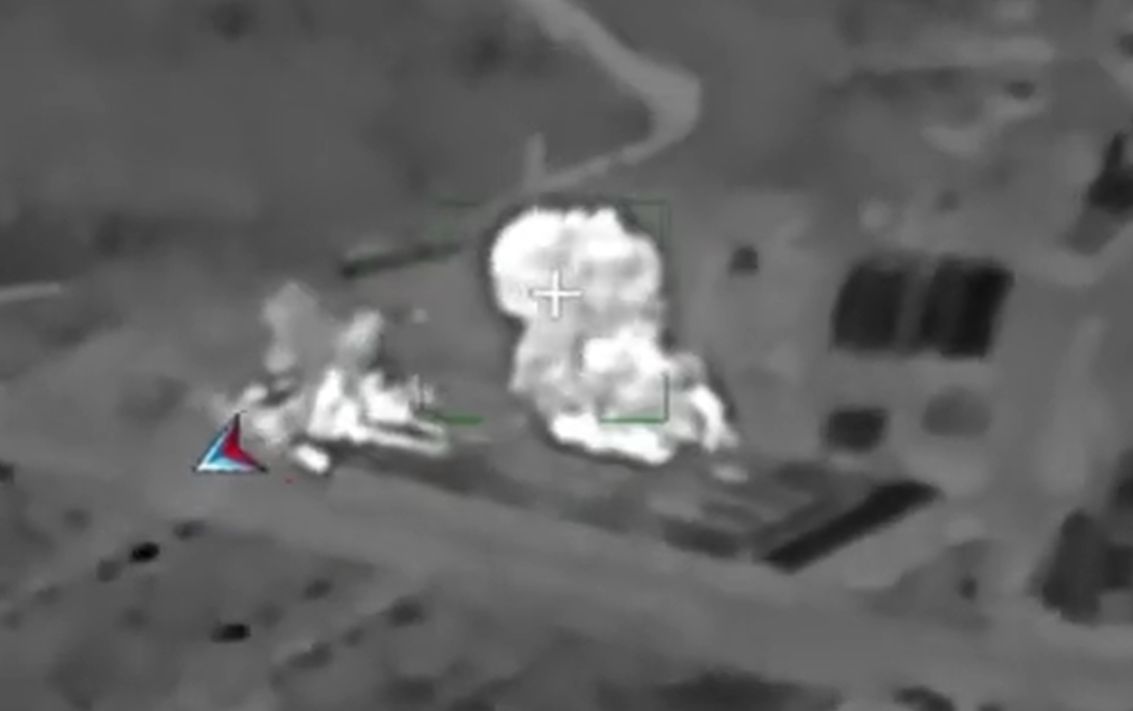 Los misiles rusos Iskander atacan la sede militar ucraniana. Fotos cortadas del video del Ministerio de Defensa Ruso