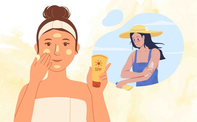 6 simple but effective ways to prevent skin from getting sunburned in summer. Graphics: Dinh Dinh