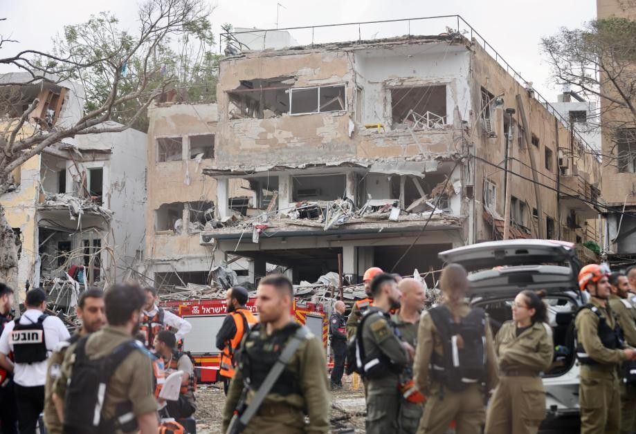 La escena del ataque con misiles de Iran en Tel Aviv, Israel, 16 de junio de 2025. Foto: Xinhua