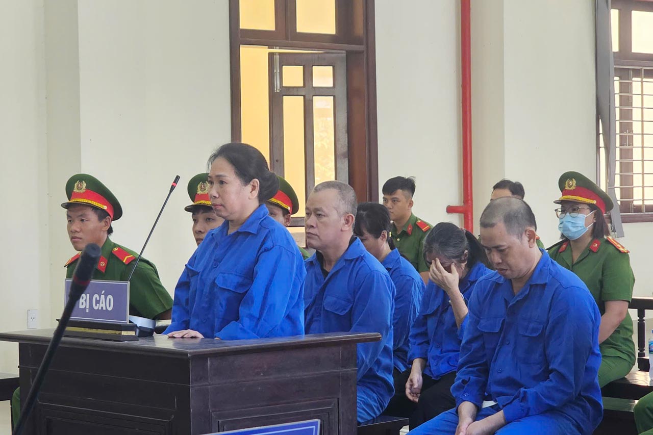 Tòa án Nhân dân (TAND) tỉnh Long An mở phiên tòa sơ thẩm xét xử các bị cáo. Ảnh: Quyên Phạm