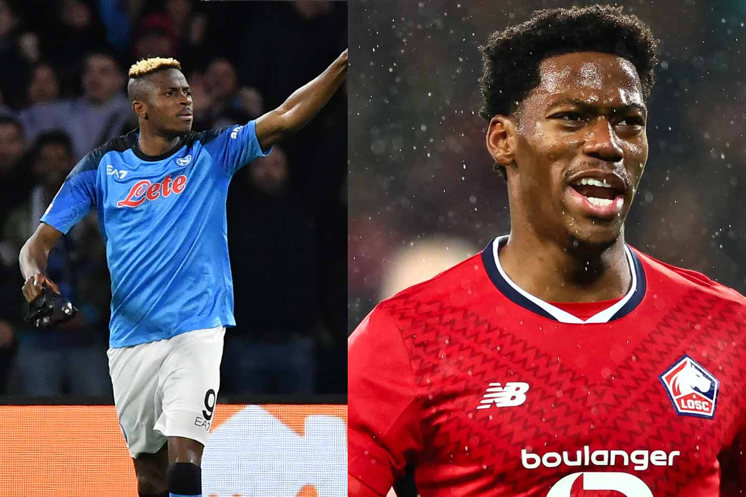 Victor Osimhen y Jonathan David son completamente capaces de unirse a Man United este verano. Foto: AFP