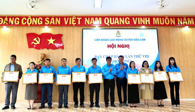 Bao Lam District Cadhe Union completa los objetivos y tareas establecidas en los primeros 6 meses de 2025. Foto: Hien Phuong Phuong