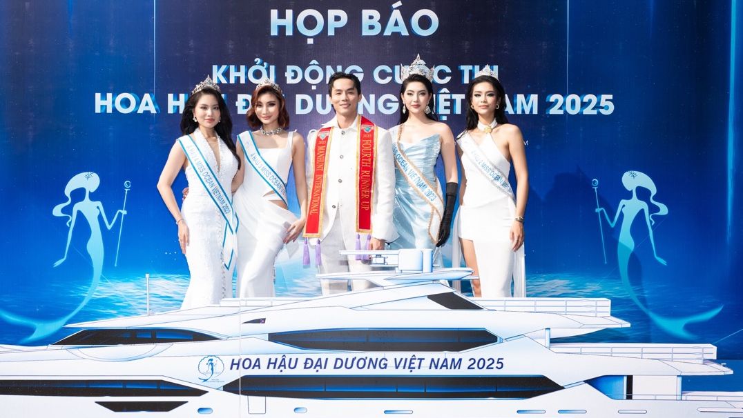 Vu Linh and Thu Uyen are ambassadors for the Miss Ocean contest. Photo: Provided by the organizing committee