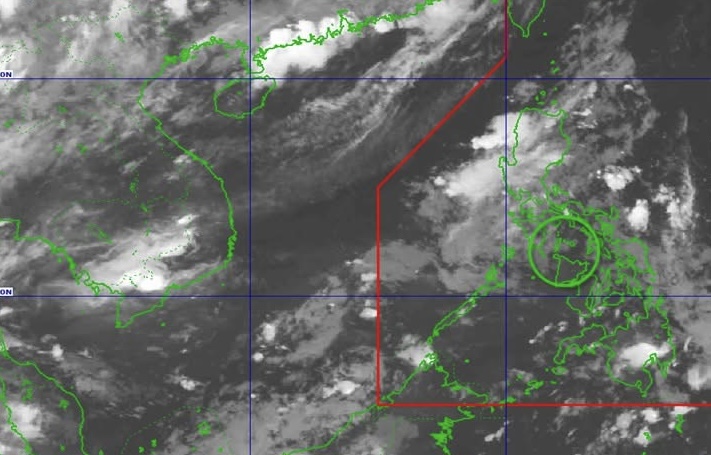 Updated location of the low pressure near the East Sea. Satellite photo: Pagasa