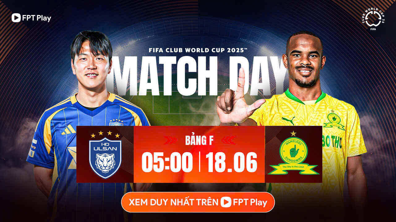 Ulsan se enfrento a Mamelodi Sundowns en la Copa Mundial de Clubes de la FIFA.  Foto: FPT Play