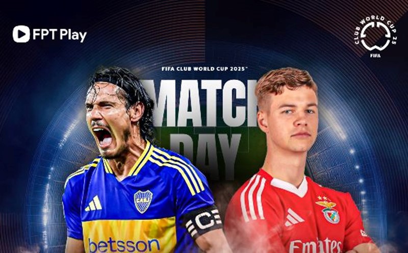 Boca juniors drew 2-2 with Benfica. Photo: FPT Play