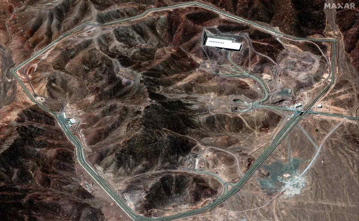 Fordow Fuel -Rich Foto satelital en el centro de Iran, 14 de junio. Foto: AFP