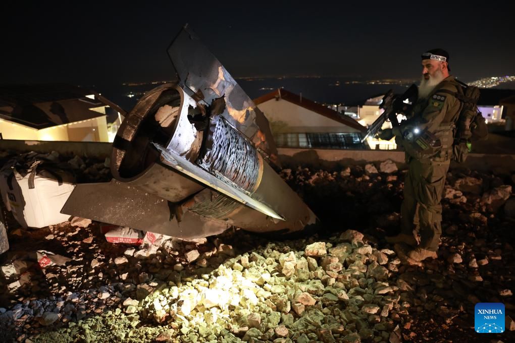 Xac ten lua o Safed, mien bac Israel, ngay 16.6.2025. Anh: Xinhua