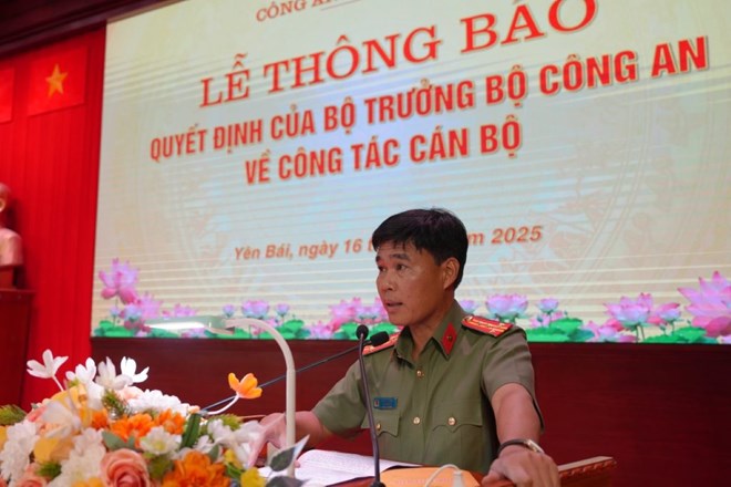 Giám đốc Công an Yên Bái làm Cục trưởng Cục Trang bị và Kho vận