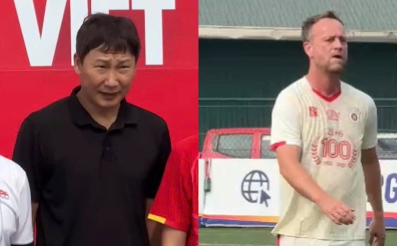 Coaches Kim Sang-sik and Mano Polking.