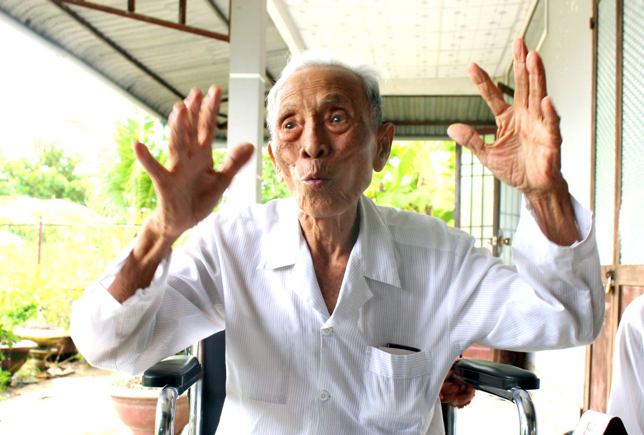 Dai ta Banh Van Dom o tuoi 96. Anh: Luc Tung