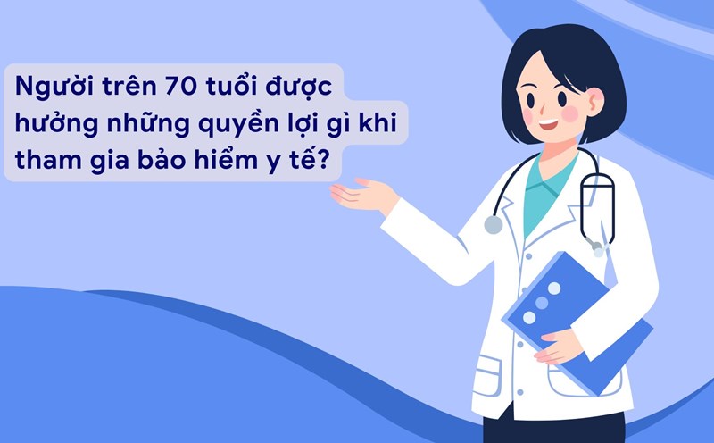 People over 70 years old are entitled to many health insurance benefits from July 1. Graphic photo: Huong Son