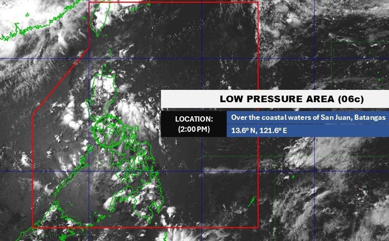 Location of the center of low pressure 06c at 2:00 a.m. on June 17, 2025. Photo: PAGASA