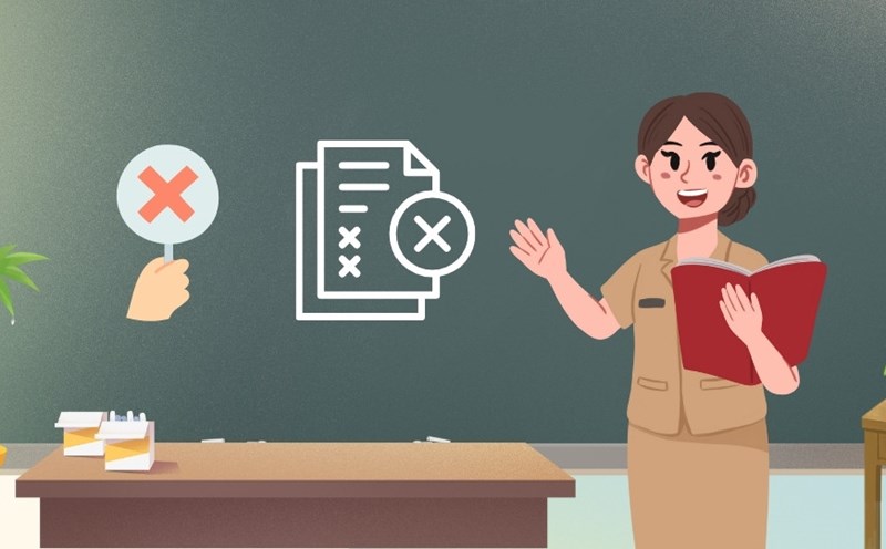 Teachers are not allowed to do this. Graphics: Thanh Binh