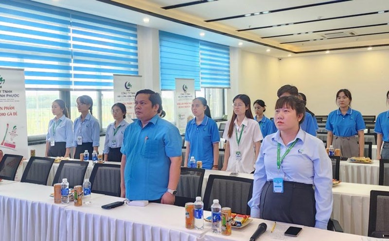 The Trade Union of Hai Long Binh Phuoc Company Limited has just been established with 130 union members. Photo: Provided by Binh Phuoc Provincial Federation of Labor