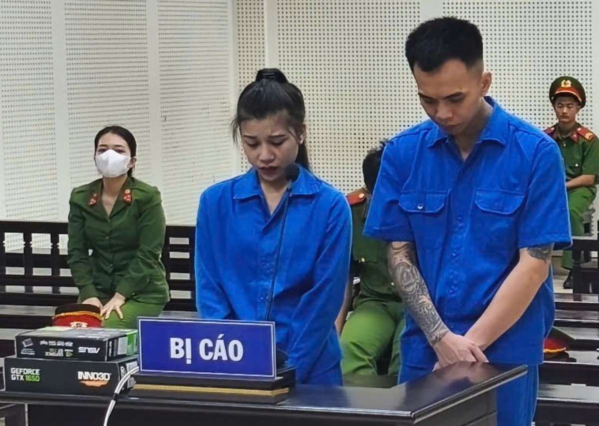 2 bị cáo Nguyễn Bá Thọ và Nguyễn Thu Quyên bị xét xử về tội mua bán trái phép chất ma túy. Ảnh: Công an tỉnh Quảng Ninh