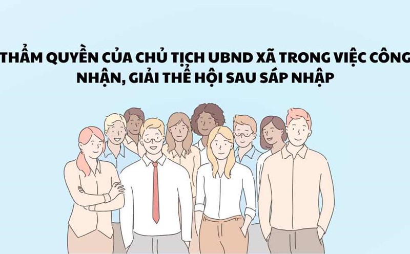 Authority of the Chairman of the Commune People's Committee in recognizing and dissolving associations after merger